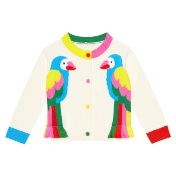 Stella McCartney Βρεφική Ζακέτα Με Παπαγάλους Stella McCartney Βρεφική Ζακέτα Με Παπαγάλους
