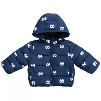 Stella McCartney Baby Blue Puffer Jacket with Eyes