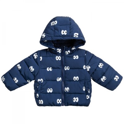 Stella McCartney Baby Blue Puffer Jacket with Eyes