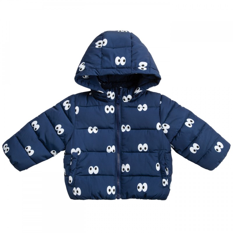 Stella McCartney Baby Blue Puffer Jacket with Eyes