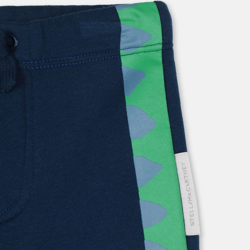 Stella McCartney Baby Blue Tracksuit Bottoms with a Green Snake