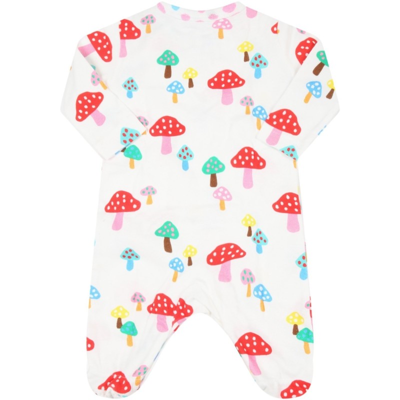 Stella McCartney White set for baby girl with mushrooms Stella McCartney White set for baby girl with mushrooms