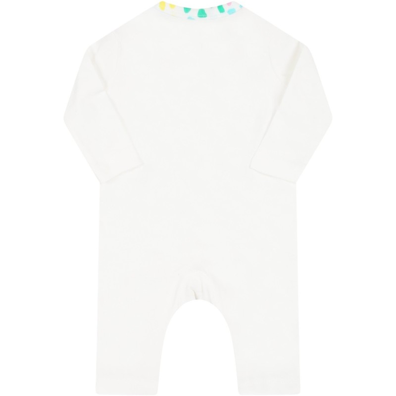 Stella McCartney White set for baby girl with mushrooms Stella McCartney White set for baby girl with mushrooms