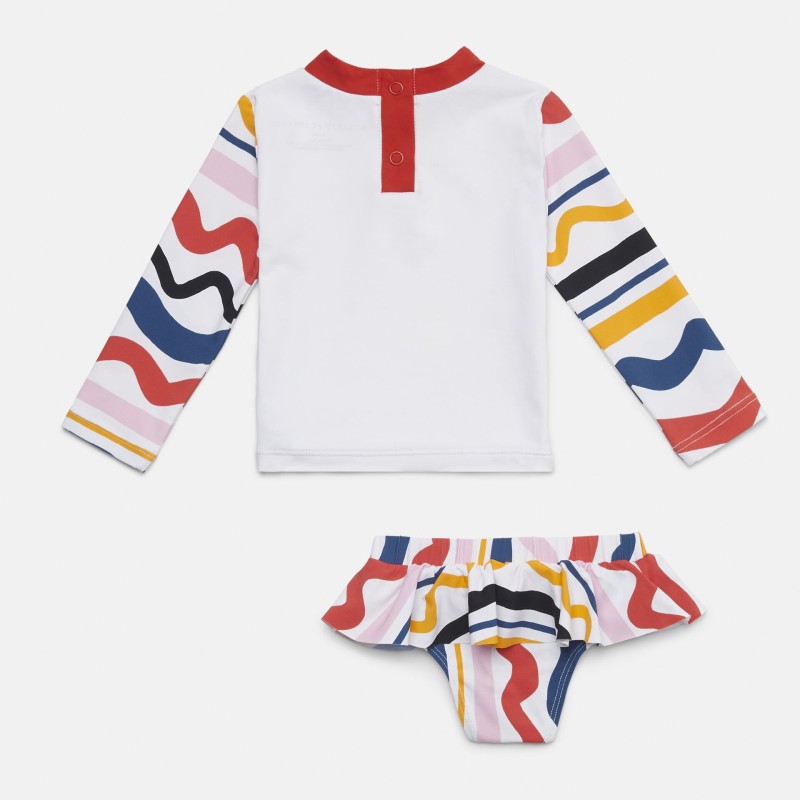 Stella McCartney Βρεφικό Σετ Μαγιού με Ζέβρες Stella McCartney Βρεφικό Σετ Μαγιού με Ζέβρες