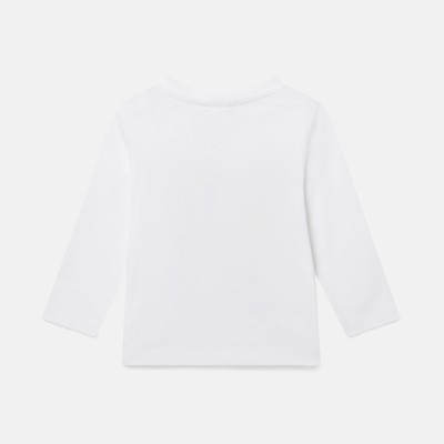 Stella McCartney παιδική μακρυμάνικη λευκή μπλούζα με ουράνιο τόξο Stella McCartney παιδική μακρυμάνικη λευκή μπλούζα με ουράνιο τόξο