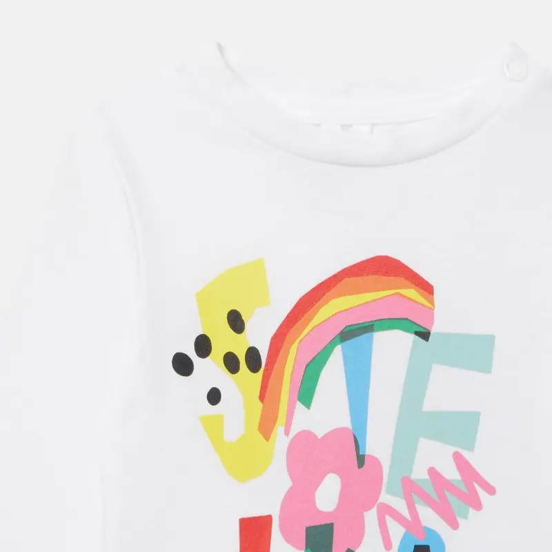 Stella McCartney kids Long sleeve White Blouse with a Rainbow Stella McCartney kids Long sleeve White Blouse with a Rainbow