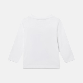 Stella McCartney παιδική μακρυμάνικη λευκή μπλούζα με ουράνιο τόξο Stella McCartney παιδική μακρυμάνικη λευκή μπλούζα με ουράνιο τόξο