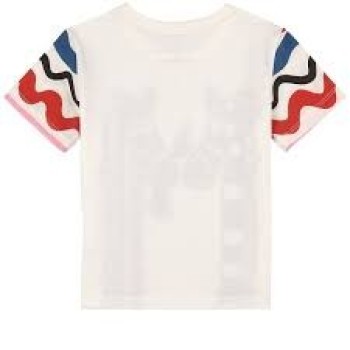 Stella McCartney Παιδική Μπλούζα με Ζέβρες Λευκή