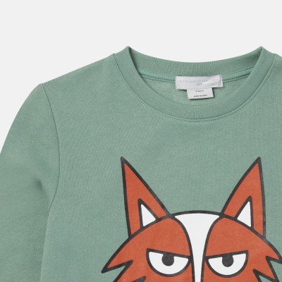 Stella McCartney Kids Cotton Fox Sweatshirt