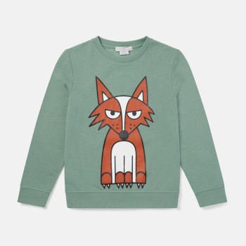 Stella McCartney Kids Cotton Fox Sweatshirt
