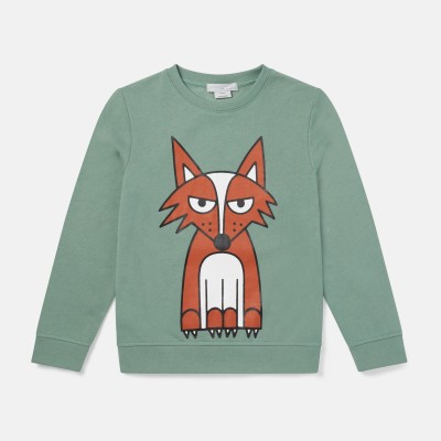 Stella McCartney Kids Cotton Fox Sweatshirt
