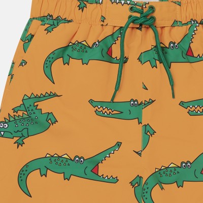 STELLA McCARTNEY KIDS Παιδικό Μαγιό Βερμούδα με Πράσινους Κροκόδειλους Πορτοκαλί STELLA McCARTNEY KIDS Παιδικό Μαγιό Βερμούδα με Πράσινους Κροκόδειλους Πορτοκαλί