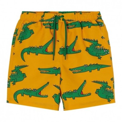 STELLA McCARTNEY KIDS Παιδικό Μαγιό Βερμούδα με Πράσινους Κροκόδειλους Πορτοκαλί STELLA McCARTNEY KIDS Παιδικό Μαγιό Βερμούδα με Πράσινους Κροκόδειλους Πορτοκαλί