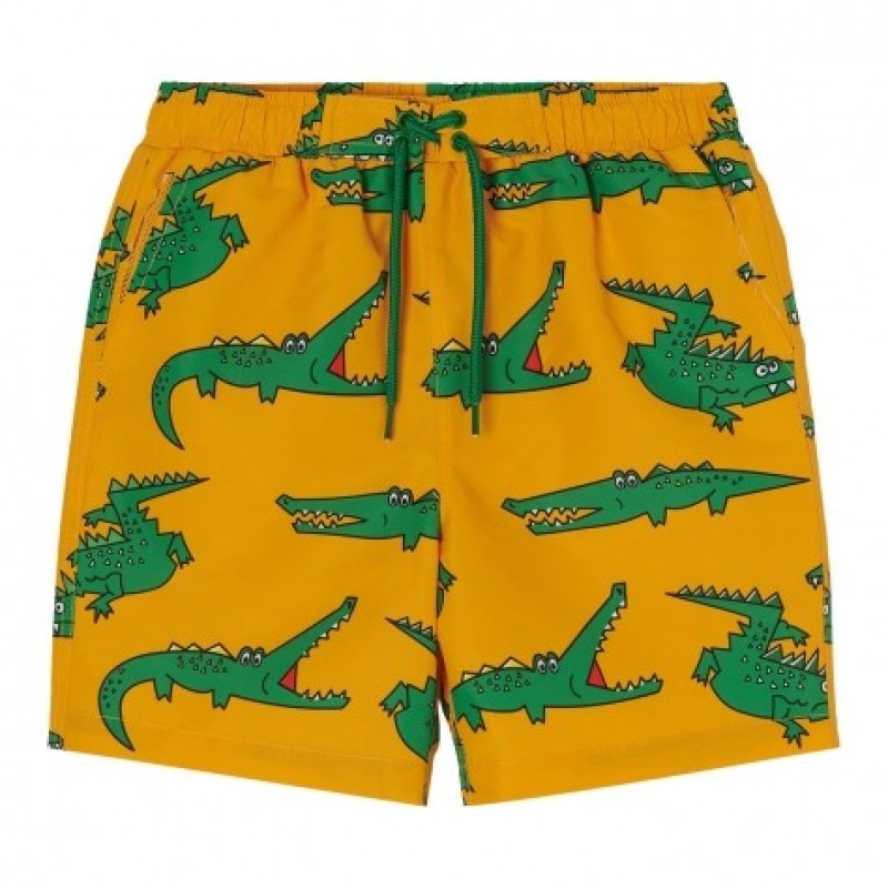 STELLA McCARTNEY KIDS Παιδικό Μαγιό Βερμούδα με Πράσινους Κροκόδειλους Πορτοκαλί STELLA McCARTNEY KIDS Παιδικό Μαγιό Βερμούδα με Πράσινους Κροκόδειλους Πορτοκαλί