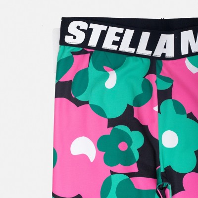 Stella McCartney Παιδικό Μαύρο αθλητικό κολάν με λουλούδια Stella McCartney Παιδικό Μαύρο αθλητικό κολάν με λουλούδια