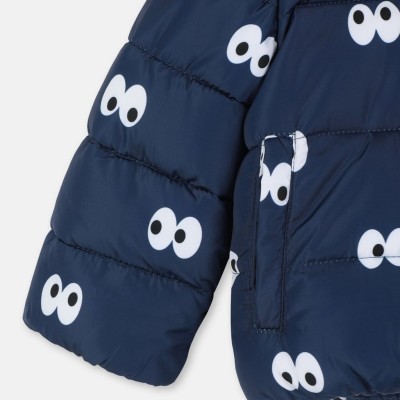 Stella McCartney Blue Puffer Jacket with Eyes