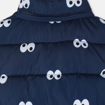Stella McCartney Blue Puffer Jacket with Eyes