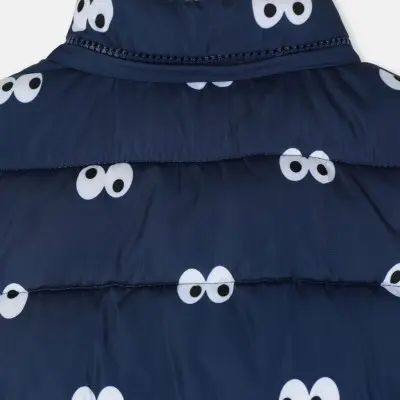 Stella McCartney Παιδικό Μπλε Μπουφάν με Μάτια