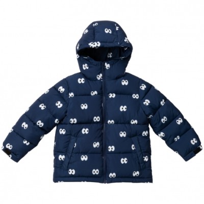 Stella McCartney Blue Puffer Jacket with Eyes