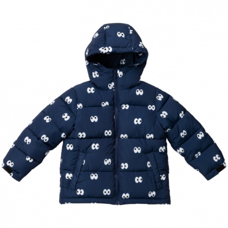 Stella McCartney Blue Puffer Jacket with Eyes