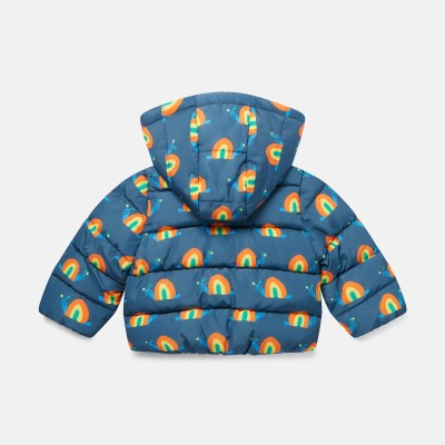Stella McCartney Kids Snail Print Puffer Jacket Blue