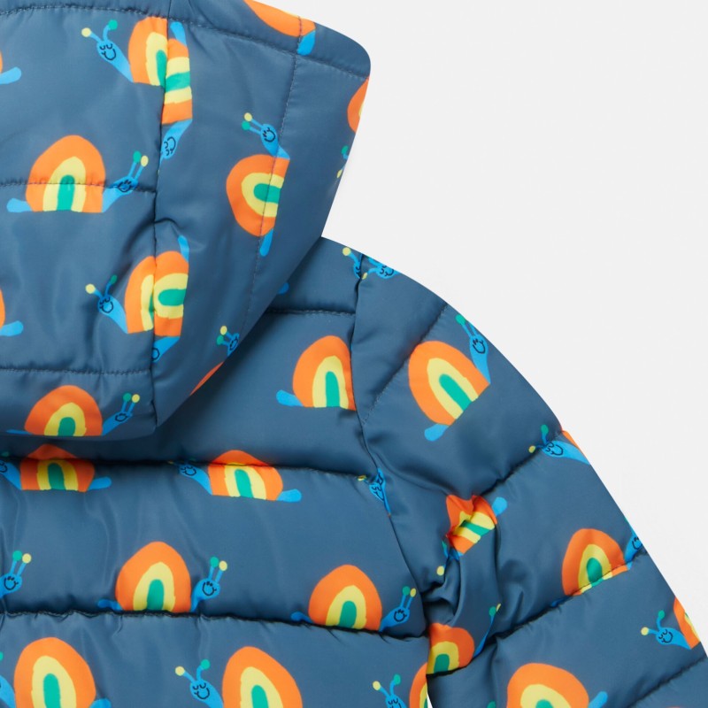 Stella McCartney Kids Snail Print Puffer Jacket Blue Stella McCartney Kids Snail Print Puffer Jacket Blue
