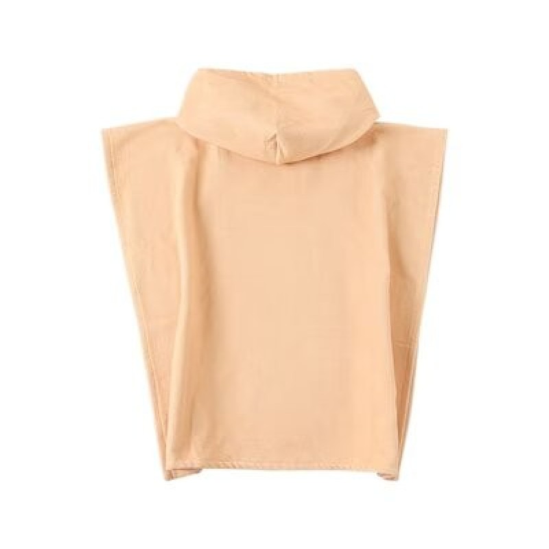 Stella McCartney Kids Light Orange Cotton Poncho with Guitar Print Stella McCartney Kids Light Orange Cotton Poncho with Guitar Print