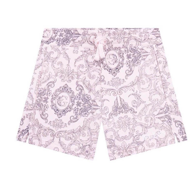 GUESS Παιδικό Υφασμάτινο Σορτς / Βερμούδα Ροζ με Κορδόνι