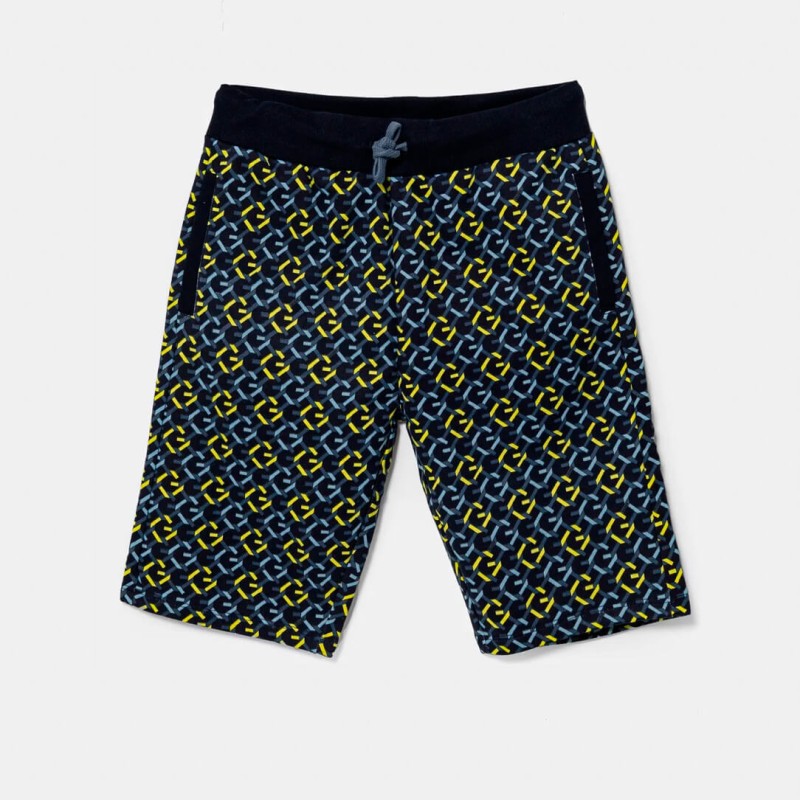 Guess Boys' Dark Blue Athletic Shorts with Multicolour Logo Print Guess Boys' Dark Blue Athletic Shorts with Multicolour Logo Print