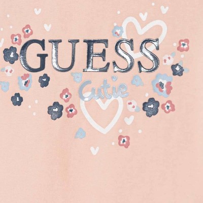 Guess Baby Girls’ Summer Set with Floral Leggings and Logo T-Shirt Peach/Cream (2-Piece) Guess Baby Girls’ Summer Set with Floral Leggings and Logo T-Shirt Peach/Cream (2-Piece)