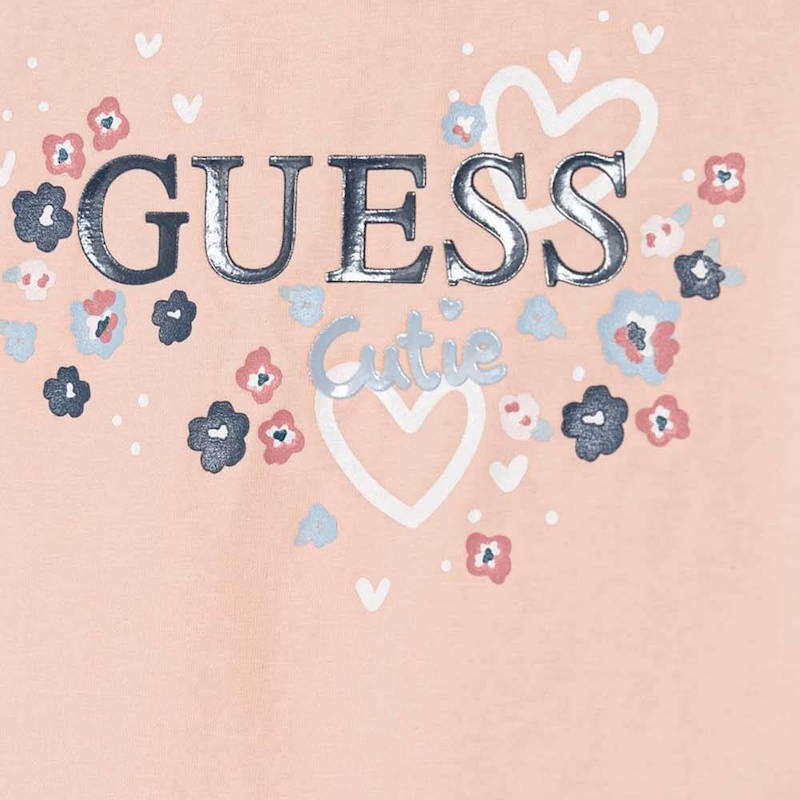 Guess Baby Girls’ Summer Set with Floral Leggings and Logo T-Shirt Peach/Cream (2-Piece) Guess Baby Girls’ Summer Set with Floral Leggings and Logo T-Shirt Peach/Cream (2-Piece)