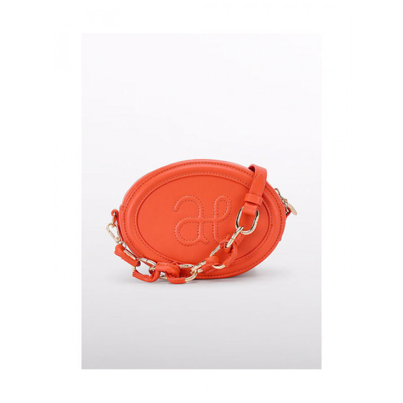 Abel & Lula Oval Logo Bag with Chain Strap Orange Abel & Lula Oval Logo Bag with Chain Strap Orange