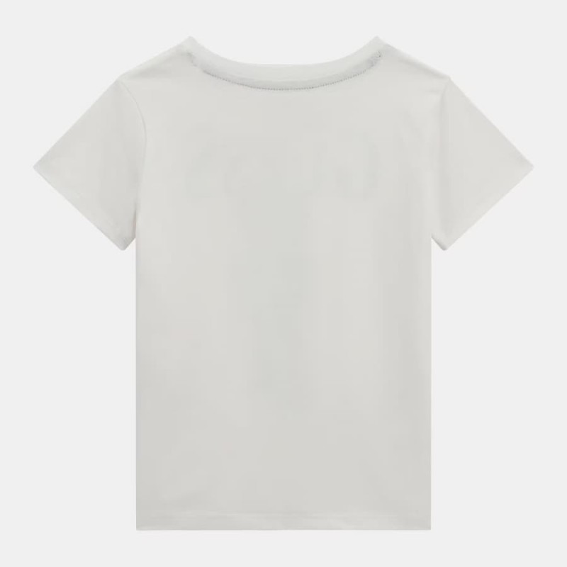 Guess Boys’ White T-Shirt with Bear Print and Logo Guess Boys’ White T-Shirt with Bear Print and Logo