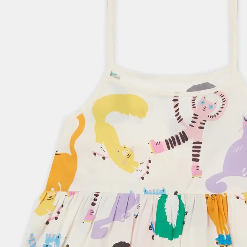 Cats Print Sleeveless Dress Cats Print Sleeveless Dress