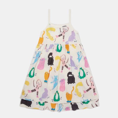 Stella Kids Παιδικό Φόρεμα με Τύπωμα Γάτες