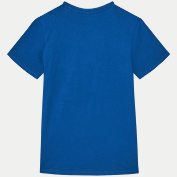 GUESS Παιδική Μπλούζα Αγορίστικη Μπλε με Κόκκινο Λογότυπο – Regular Fit