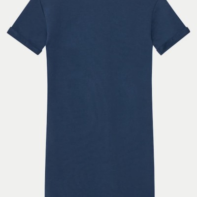 Guess Girls' Short-Sleeve French Terry Dress in Dark Blue Guess Girls' Short-Sleeve French Terry Dress in Dark Blue
