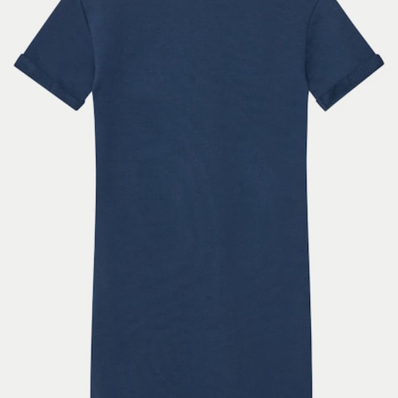 Guess Girls' Short-Sleeve French Terry Dress in Dark Blue Guess Girls' Short-Sleeve French Terry Dress in Dark Blue