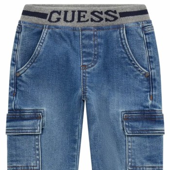 Guess Παιδικό Παντελόνι Τζιν Μπλε Vintage με Cargo Τσέπες για Αγόρι Guess Παιδικό Παντελόνι Τζιν Μπλε Vintage με Cargo Τσέπες για Αγόρι