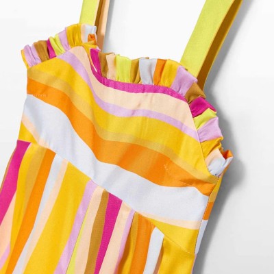 Abel & Lula Girls' Striped Multicolor Jumpsuit Abel & Lula Girls' Striped Multicolor Jumpsuit