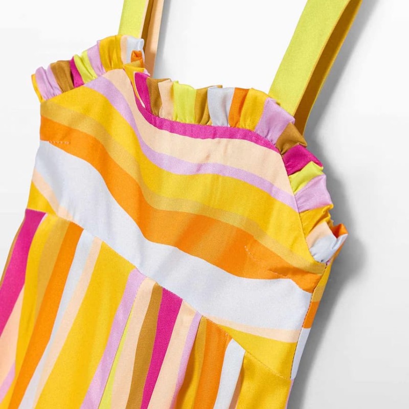 Abel & Lula Girls' Striped Multicolor Jumpsuit Abel & Lula Girls' Striped Multicolor Jumpsuit