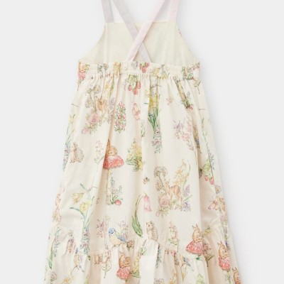 Stella Mc Cartney Kids Cotton Dress with Forest Animals Stella Mc Cartney Kids Cotton Dress with Forest Animals