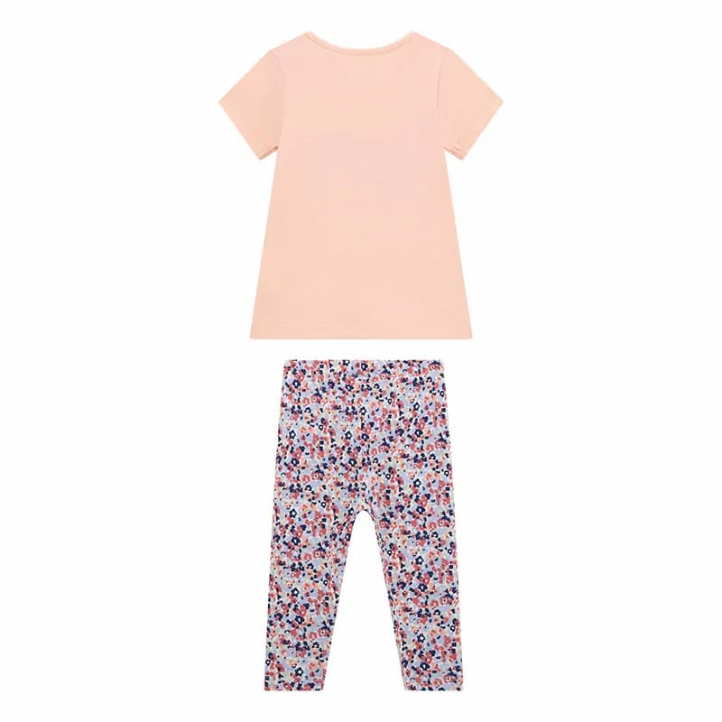 Guess Baby Girls’ Summer Set with Floral Leggings and Logo T-Shirt Peach/Cream (2-Piece) Guess Baby Girls’ Summer Set with Floral Leggings and Logo T-Shirt Peach/Cream (2-Piece)