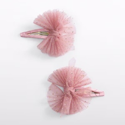 Abel & Lula Kids Tulle Pink Glitter Hair Clip
