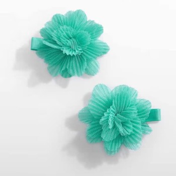 Abel and Lula Παιδικό Σετ Τσιμπιδάκια Τυρκουάζ Λουλούδια