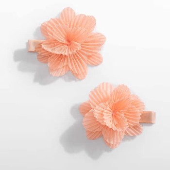 Abel and Lula Παιδικό Σετ Τσιμπιδάκια Ροδακινί Λουλούδια