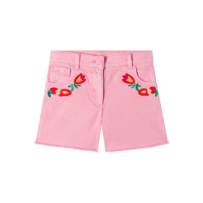 Stella McCartney Kids Embroidered Denim Shorts