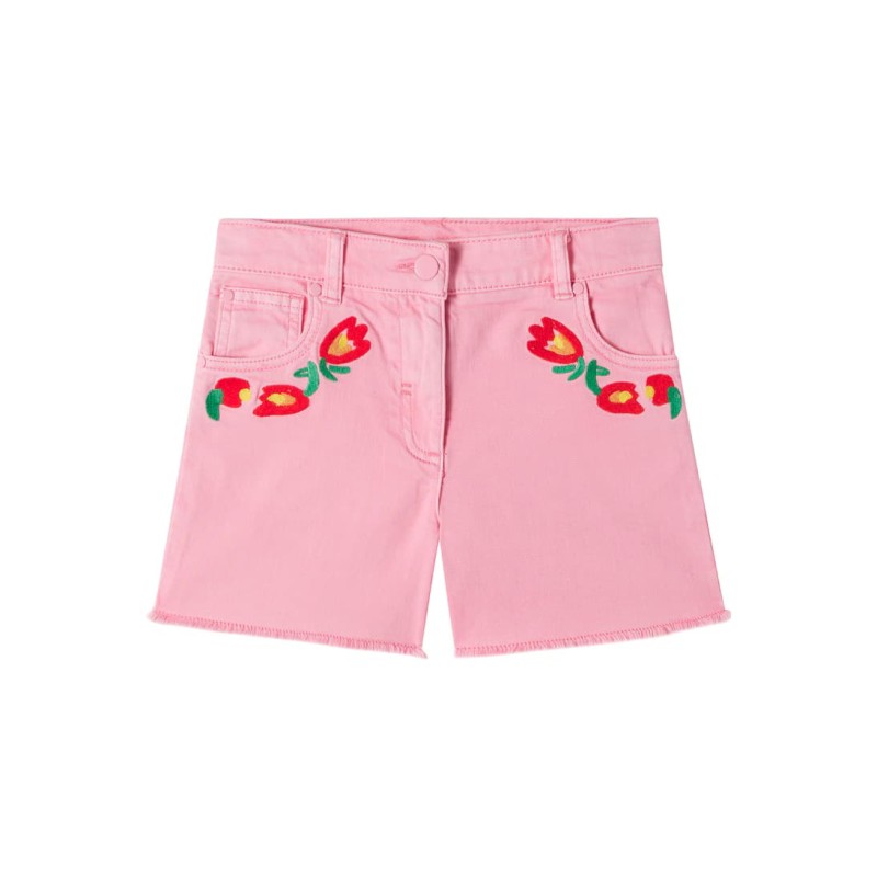 Stella McCartney Kids Embroidered Denim Shorts