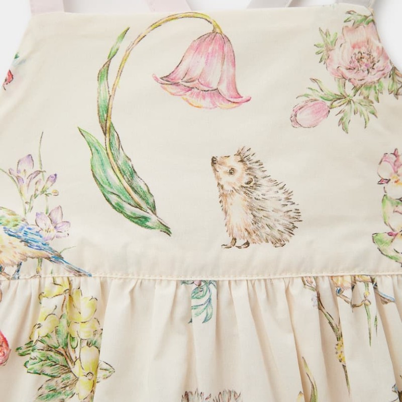 Stella Mc Cartney Kids Cotton Dress with Forest Animals Stella Mc Cartney Kids Cotton Dress with Forest Animals