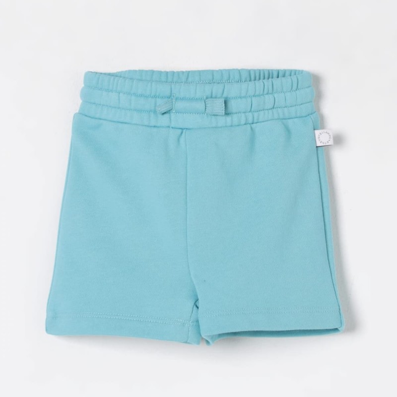 Stella Mc Cartney Baby Cotton Light Blue Shorts with Frog Stella Mc Cartney Baby Cotton Light Blue Shorts with Frog